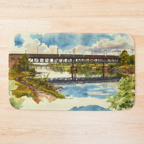Item preview, Seaboard Bridge watercolor paintings designed and sold by Modern-Tropical.