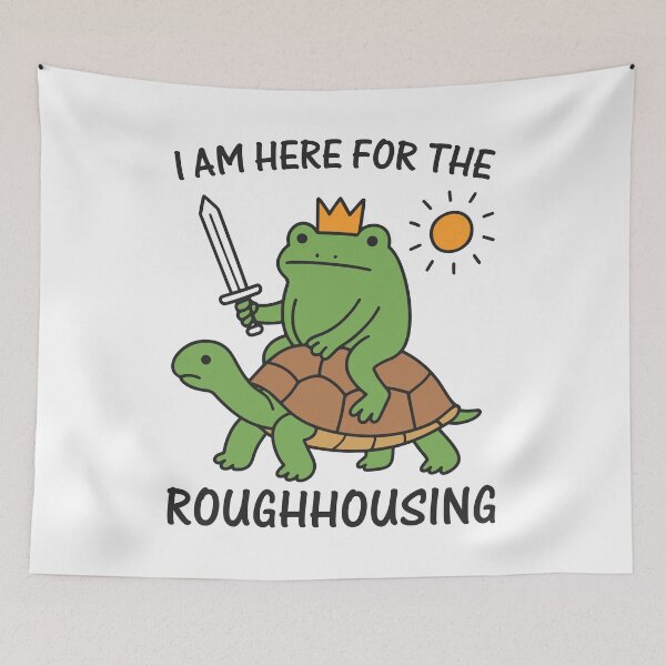 Item preview, Funny Frog Meme – I Am Here for the Roughhousing designed and sold by gunaone-design.