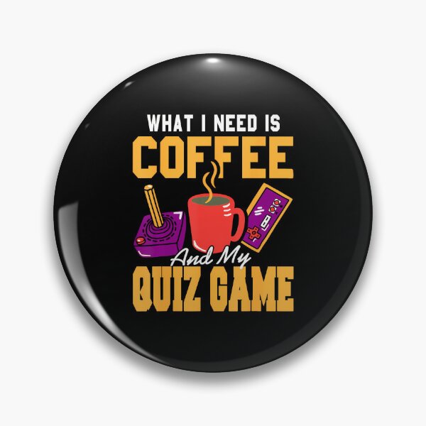 Item preview, Coffee And Quiz Game Retro Humor For Gamers designed and sold by LavetaCatherine.