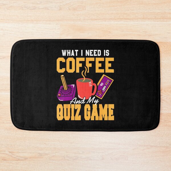 Item preview, Coffee And Quiz Game Retro Humor For Gamers designed and sold by LavetaCatherine.