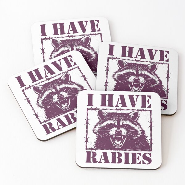Item preview, I Have Rabies Raccoon – Funny Sarcastic Dark Humor designed and sold by gunaone-design.