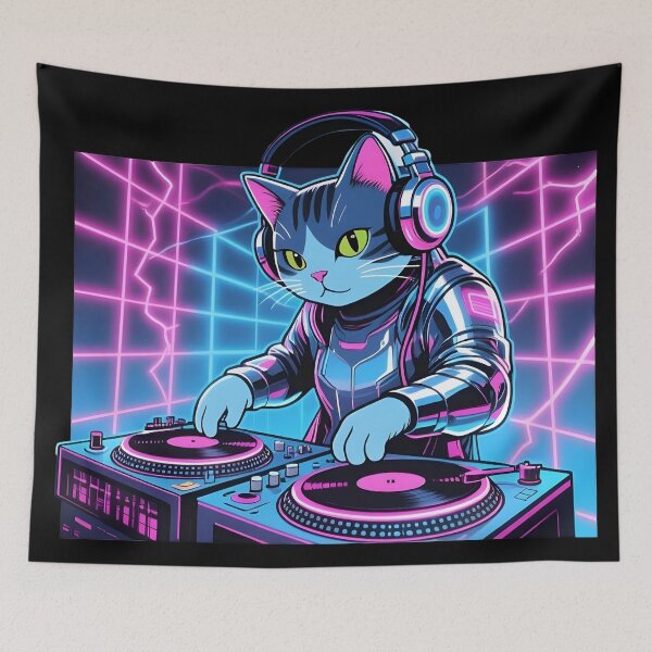 Item preview, cat music Rockstar Cat designed and sold by Uglyandcute.