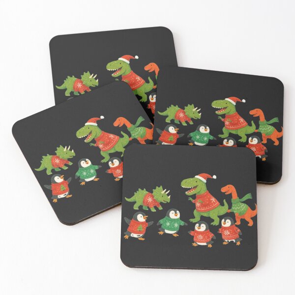 Item preview, Christmas, penguins, dinosaurs, snowball, fight, festive, cute, winter designed and sold by hardingcarl2.
