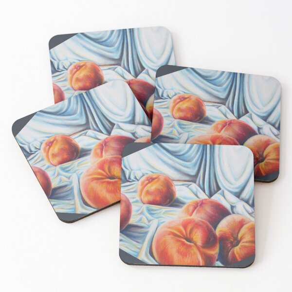 Item preview, Oil Pastel Still Life of Peaches designed and sold by Art and Things.
