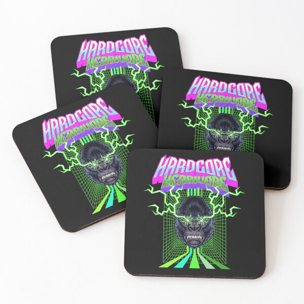 Item preview, Hardcore Herbivore Vegan Retro Rock designed and sold by Cult of Seitan.