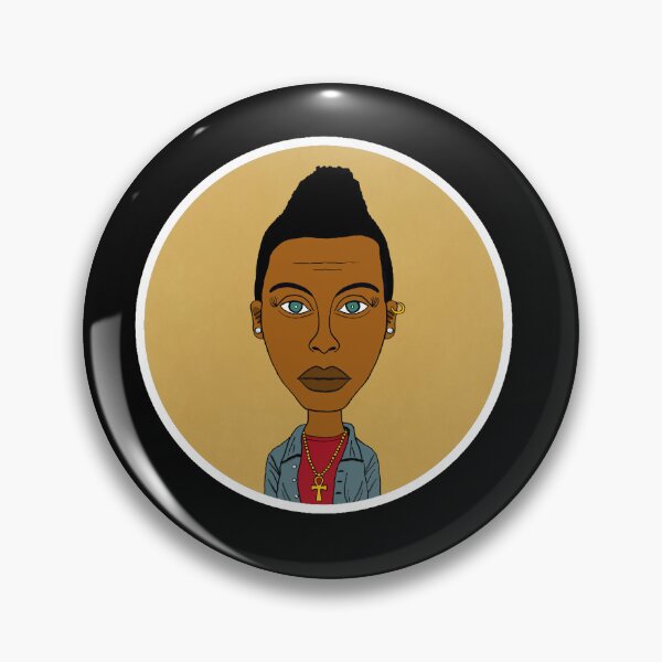 Item preview, Beautiful Afro Tomboy with Mohawk, Ankh & Green Eyes. Circle Edition. designed and sold by Eric Sintès.
