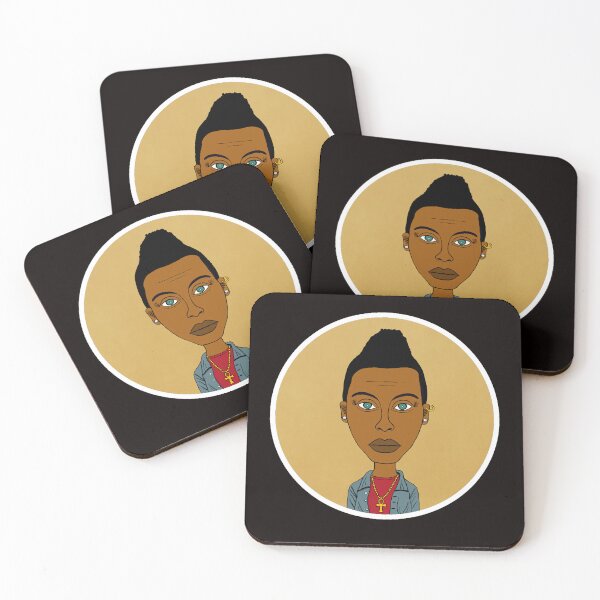Item preview, Beautiful Afro Tomboy with Mohawk, Ankh & Green Eyes. Circle Edition. designed and sold by Eric Sintès.