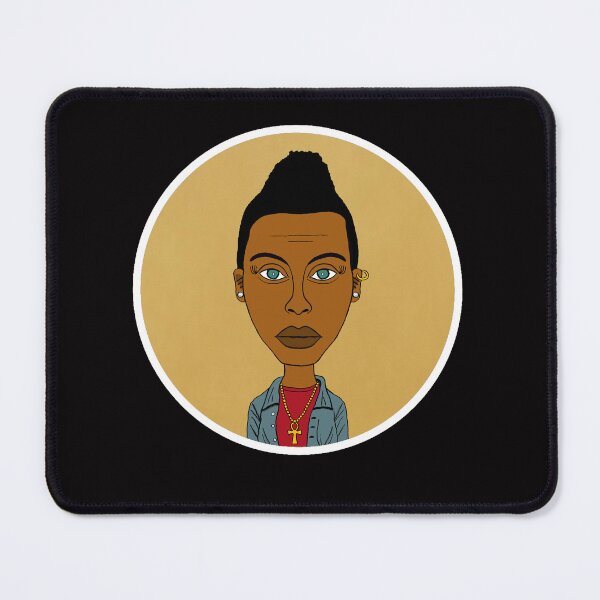 Item preview, Beautiful Afro Tomboy with Mohawk, Ankh & Green Eyes. Circle Edition. designed and sold by Eric Sintès.