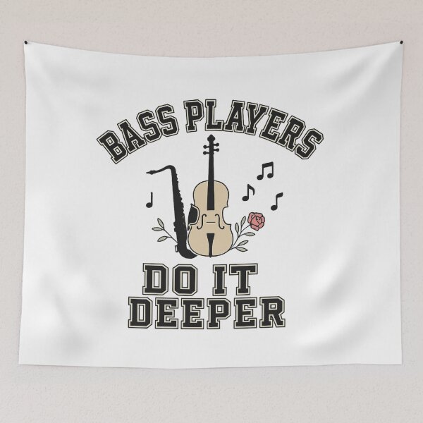 Item preview, Bass Players Do It Deeper – Funny Musician Double Bass Design for Bass Lovers designed and sold by SoulThread Studio.