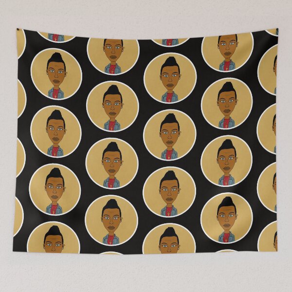 Item preview, Beautiful Afro Tomboy with Mohawk, Ankh & Green Eyes. Circle Edition. designed and sold by Eric Sintès.