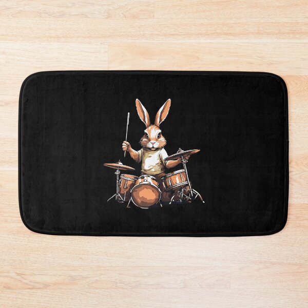 Item preview, Cute Rabbit Bunny Playing Drums Rabbits Drummer Music designed and sold by MonicaSophie.