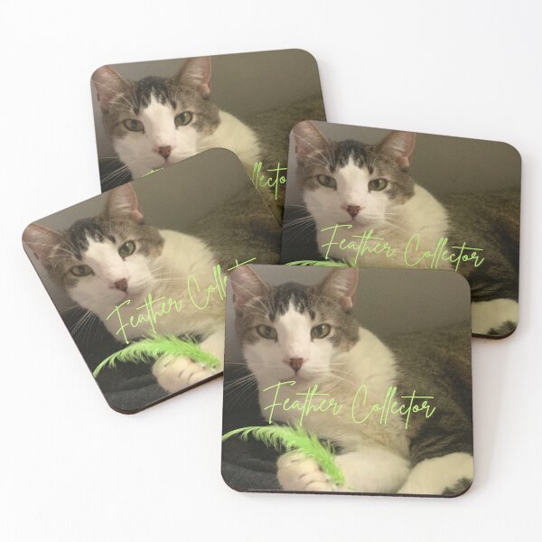 Item preview, Feather Collector – Funny Cat Pun designed and sold by TrisaThyme.