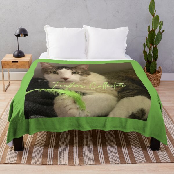 Item preview, Feather Collector – Funny Cat Pun designed and sold by TrisaThyme.
