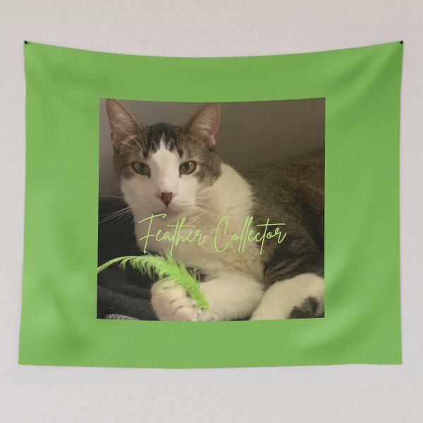 Item preview, Feather Collector – Funny Cat Pun designed and sold by TrisaThyme.