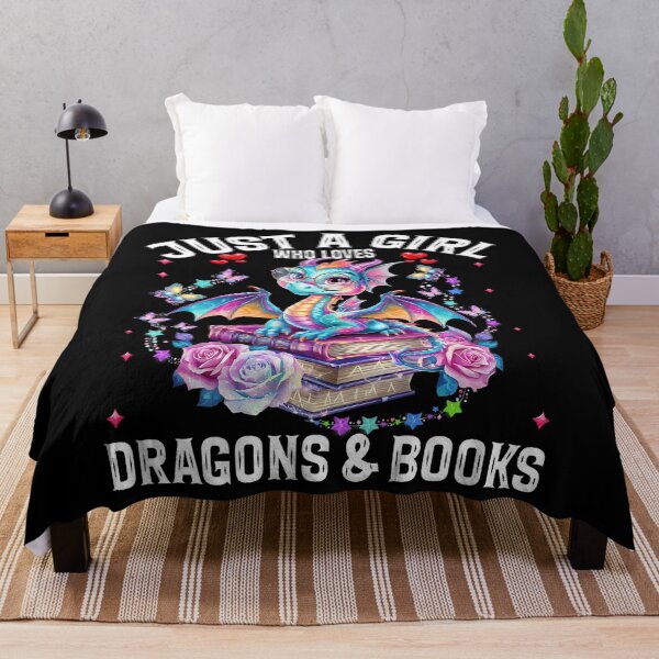 Item preview, Just A Girl Who Loves Dragons And Books Dragon Reading designed and sold by DesireeAngela1.