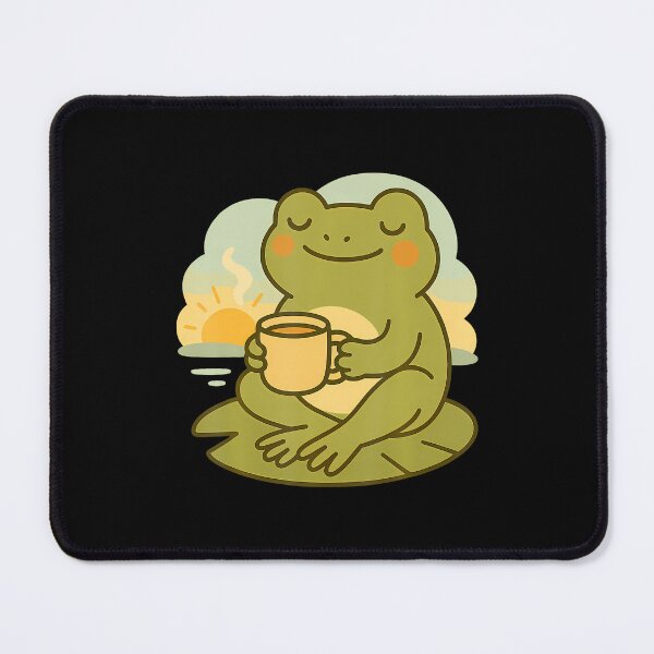 Item preview, Morning Coffee Frog Calm And Peaceful designed and sold by KarlaLeanne.