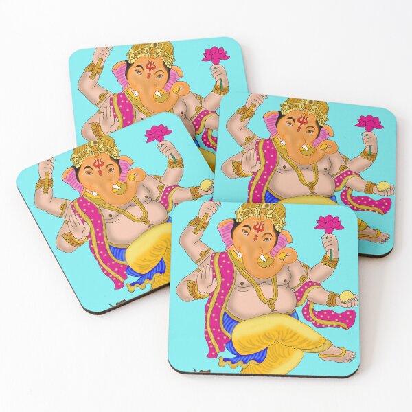 Item preview, Dancing Ganesha Pattern Art – Divine Elephant Motif Design designed and sold by Harshit_Digital_Arts.