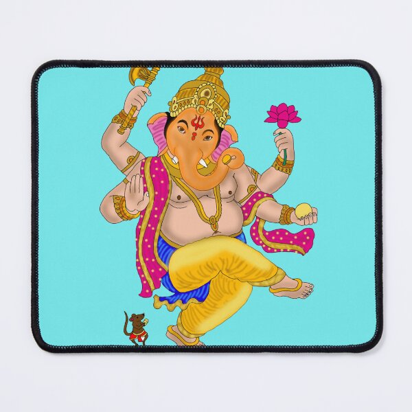 Item preview, Dancing Ganesha Pattern Art – Divine Elephant Motif Design designed and sold by Harshit_Digital_Arts.