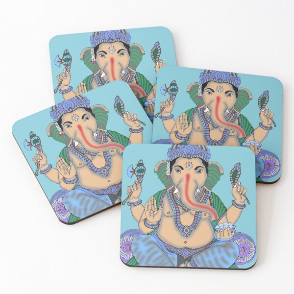 Item preview, Lord Ganesha Pattern Art – Divine Elephant Motif Design designed and sold by Harshit_Digital_Arts.