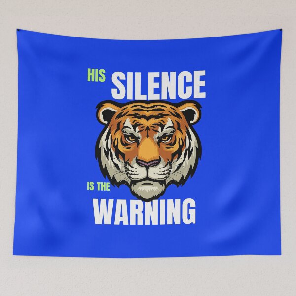 Item preview, His Silence Is the Warning – Bold Mysterious Statement Tee designed and sold by SALEX.com.