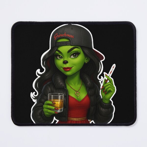 Item preview, Sassy Grinch Girl Christmas coco – Holiday Mischief designed and sold by Dreamy Panda Studio .