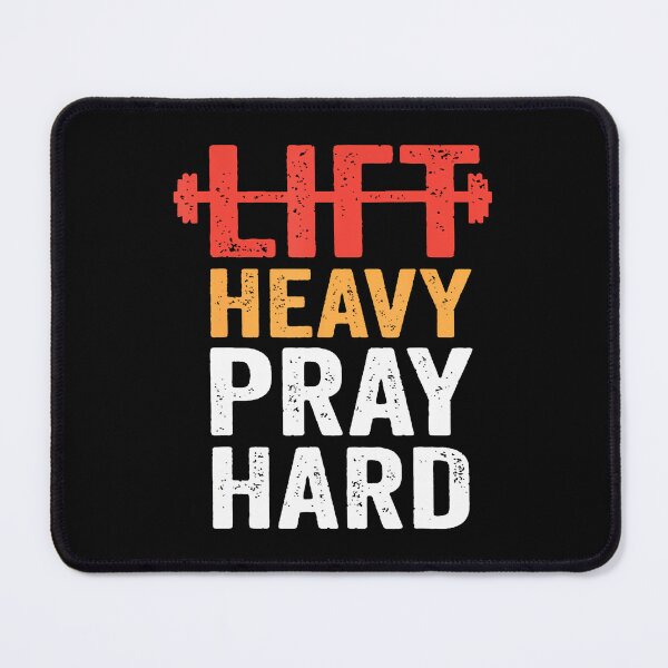 Item preview, Lift Heavy Pray Hard Gym Workout Christian Weightlifting designed and sold by ChantelNicole.