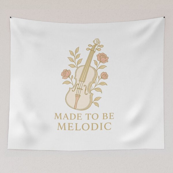 Item preview, Made to Be Melodic – Elegant Violin Floral Musician Design for Music Lovers designed and sold by SoulThread Studio.