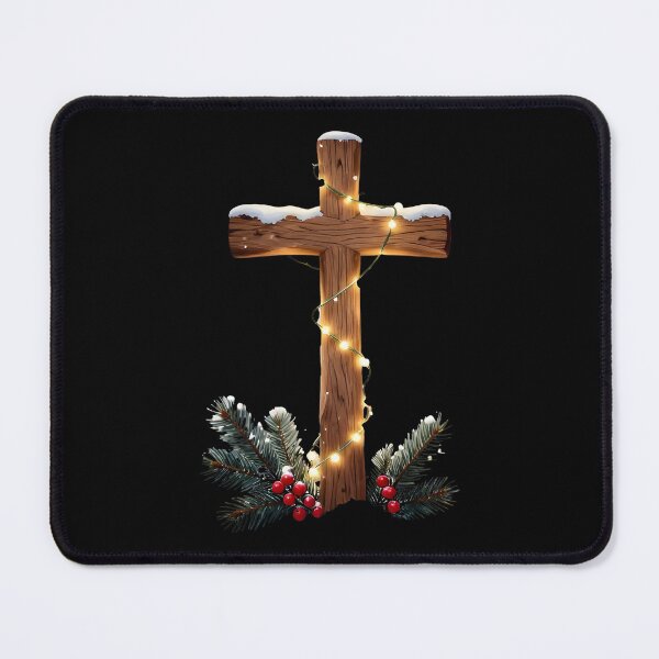 Item preview, christmas christian Wooden cross designed and sold by Uglyandcute.