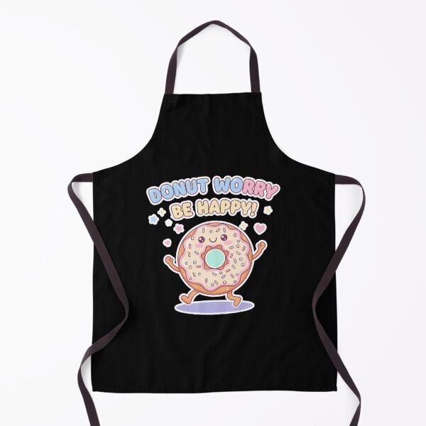 Item preview, Adorable Donut Worry Be Happy Cute Kawai Muffin Funny Pun designed and sold by SelmaBonnie.
