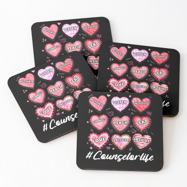 Item preview, School Counseling Counselor Life Hearts School Valentine designed and sold by DoraBlanche.