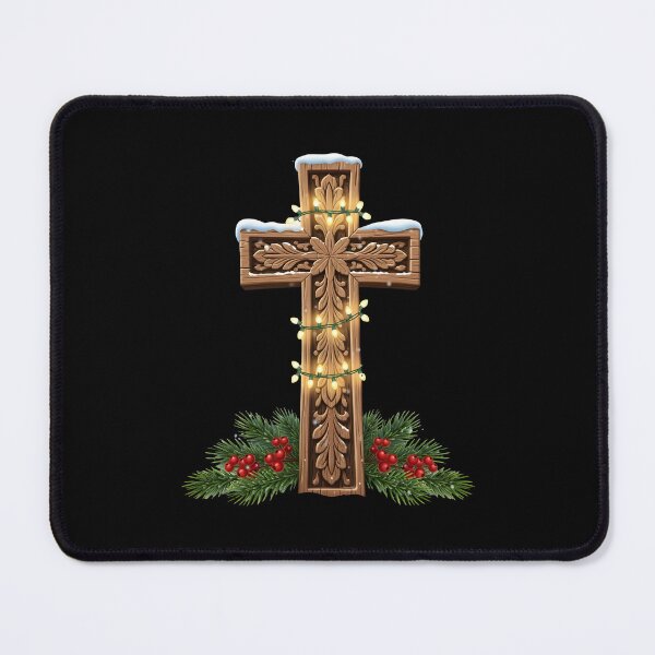 Item preview, christmas christian Wooden cross designed and sold by Uglyandcute.