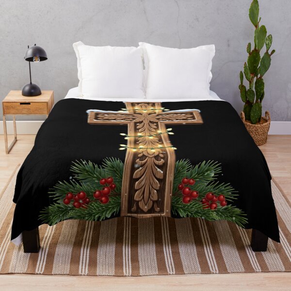 Item preview, christmas christian Wooden cross designed and sold by Uglyandcute.
