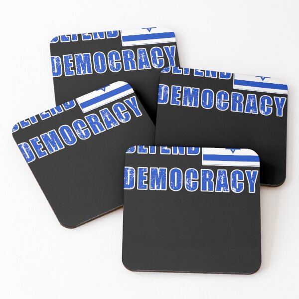 Item preview, Defend-Democracy-Defend-Israel-With-Israeli-Flag-Lightly-Distressed designed and sold by AlexandSchrop.