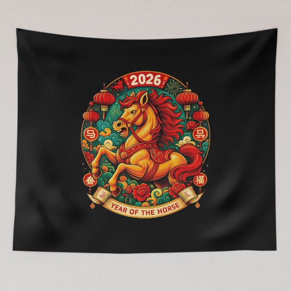 Item preview, Feliz Año Nuevo Chino 2026, Año del Caballo designed and sold by DoraBlanche.