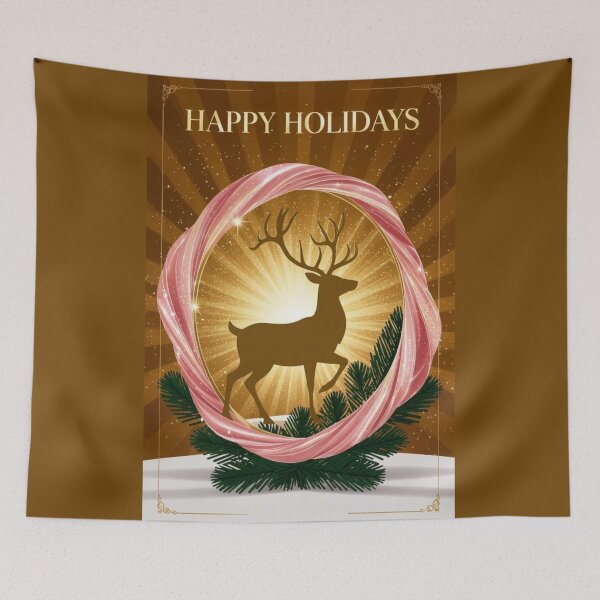 Item preview, Reindeer-Happy Holidays designed and sold by DesignsByPrnces.