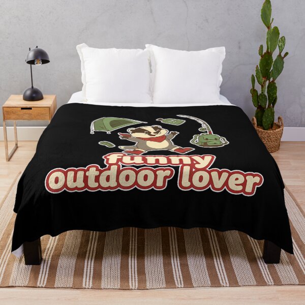 Item preview, Outdoor Lover Badger Camping Adventure Funny Nature Retro designed and sold by SelmaBonnie.