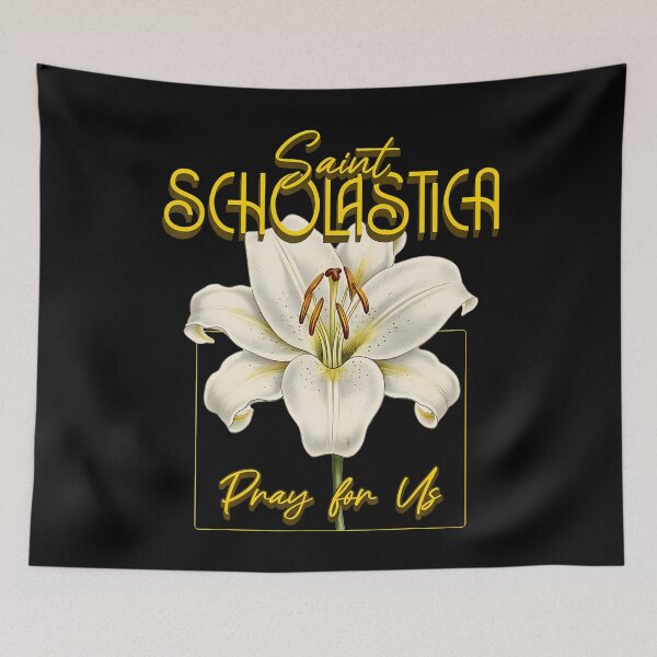 Item preview, St Scholastica Saints Catholic Lily Purity designed and sold by LindaRuby1.