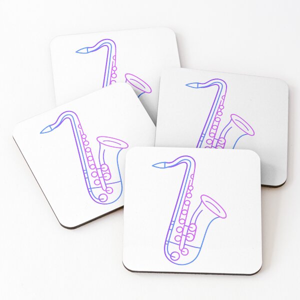 Item preview, Neon Saxophone Line Art – Colorful Jazz Music Lover Design designed and sold by SoulThread Studio.