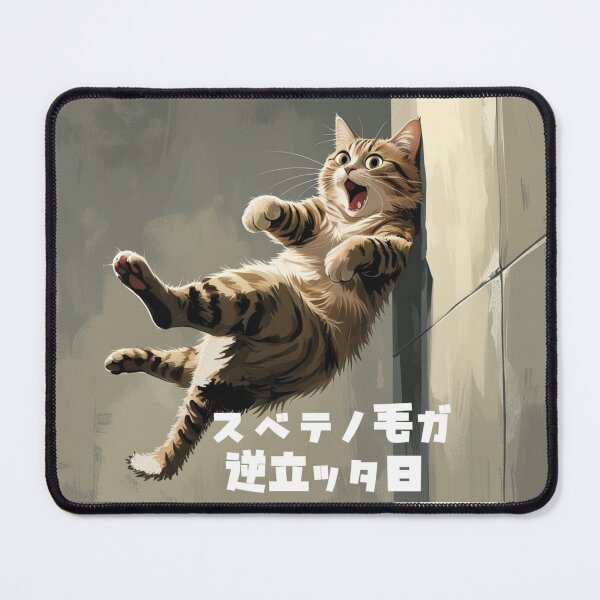 Item preview, The Day All My Fur Stood Up — Shocked Cat Japanese Text Design designed and sold by LEO'S CREATURE　れおずくりーちゃー.