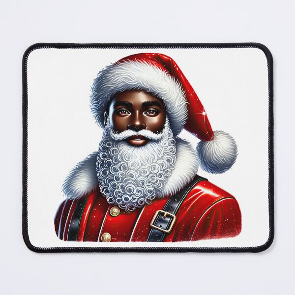 Item preview, Black Santa Portrait – African American Santa Claus Illustration designed and sold by Lulunza.