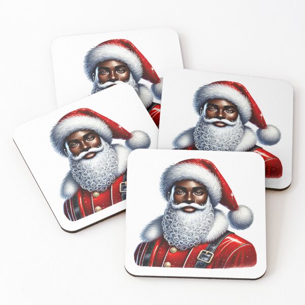 Item preview, Black Santa Portrait – African American Santa Claus Illustration designed and sold by Lulunza.