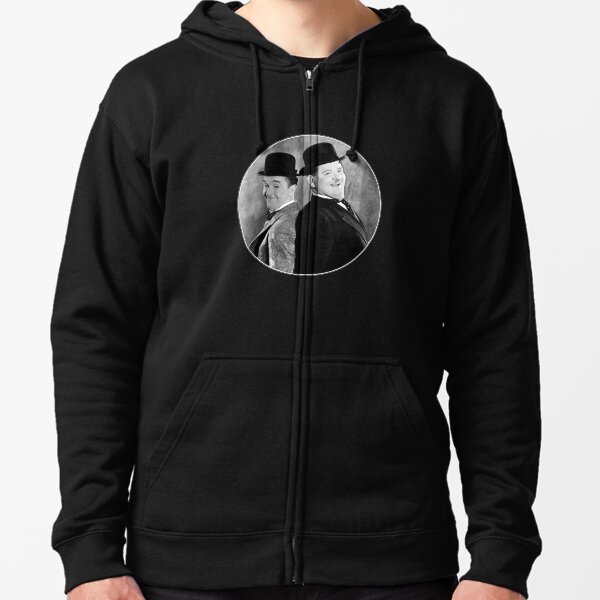 Laurel and Hardy, comedy double act Zipped Hoodie