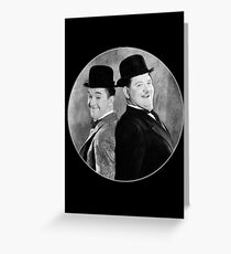 Laurel and Hardy, comedy double act Greeting Card