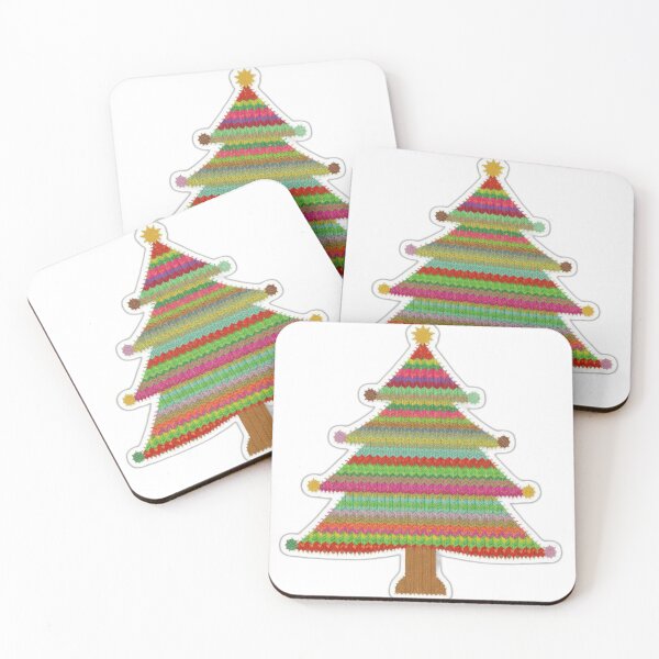 Item preview, Textured Knit Christmas Tree Clipart – Cozy Handmade Holiday Pattern designed and sold by Cattlynn.