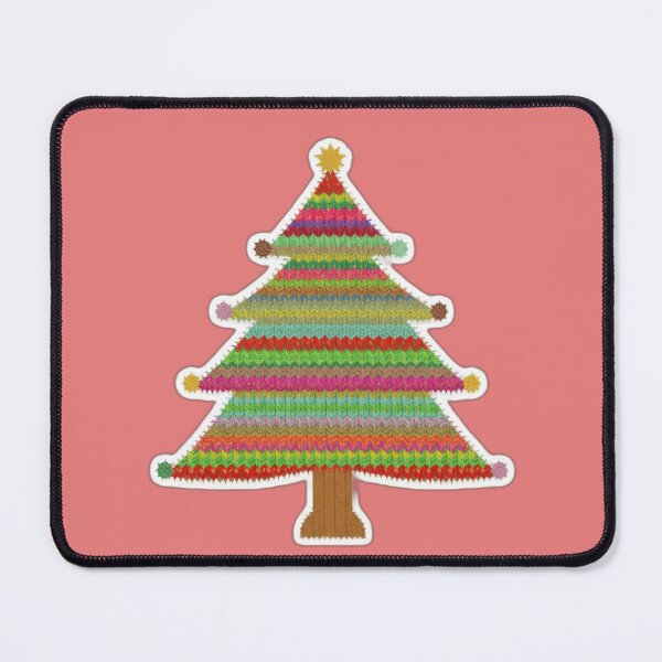 Item preview, Textured Knit Christmas Tree Clipart – Cozy Handmade Holiday Pattern designed and sold by Cattlynn.