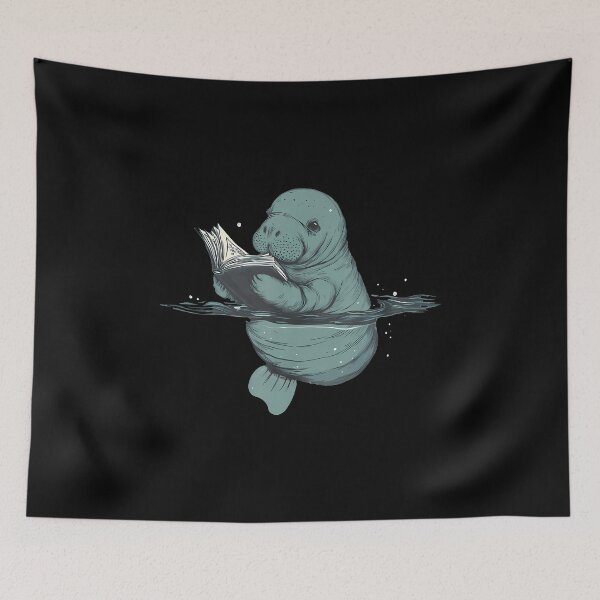 Item preview, Mana Reading Book Bookworm Manas Ocean Animal Lover designed and sold by JosephineEdith1.