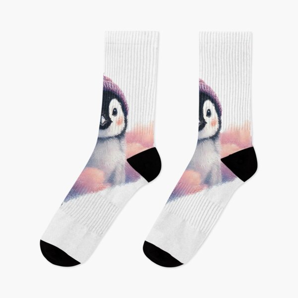Item preview, Cute Little Cloud-Gazing Penguin Sticker designed and sold by DanielY01.