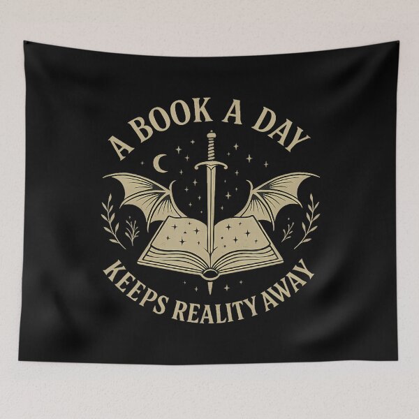 Item preview, A Book A Day Keeps Reality Away Reading Escape Quote designed and sold by SelmaBonnie.