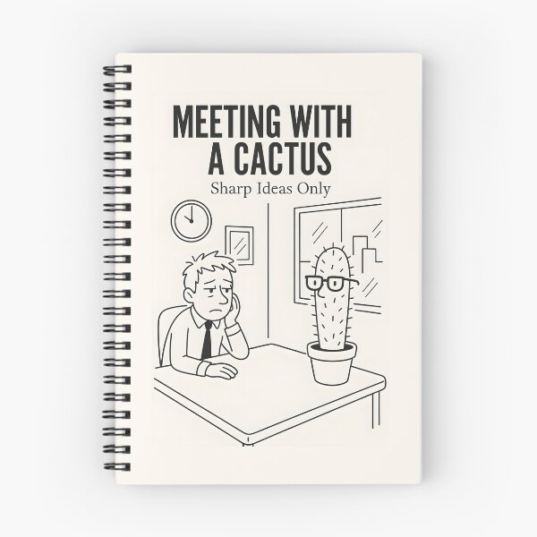 Item preview, Meeting with a Cactus – Weird Workday Office Moment designed and sold by stoneyme store.