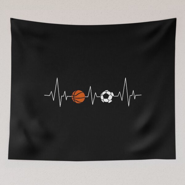 Item preview, Soccer Basketball Heartbeat Funny Sport designed and sold by LindaRuby1.